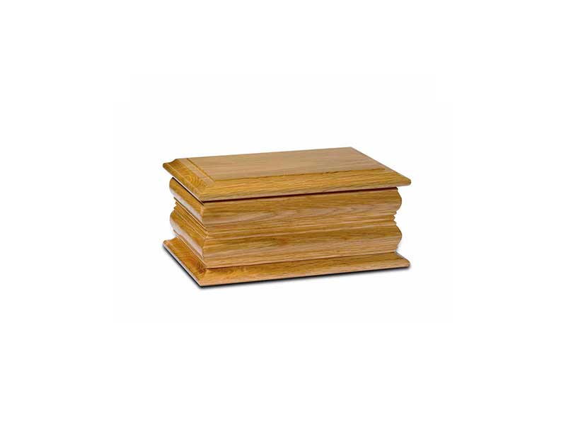 Ashes Casket Carlisle Medium Oak - Fallon Family Funerals
